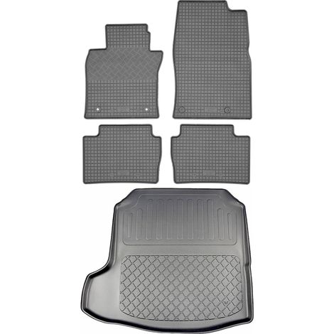 Mazda 3 IV BP Berline/Limousine (4 portes) à partir de mars 2019 - Kit de tapis de sol en caoutchouc + tapis de coffre (1/5)