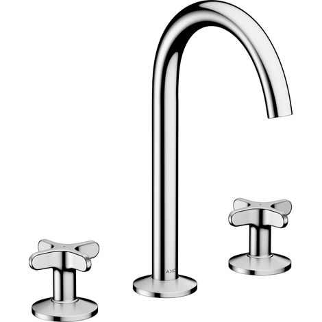 hansgrohe AXOR One 3-Loch Waschtischarmatur 170 mit Kreuzgriffen