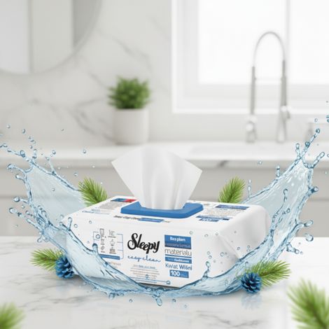 Sleepy Universal-Oberflächenreinigungstücher, blau, 100 Stück