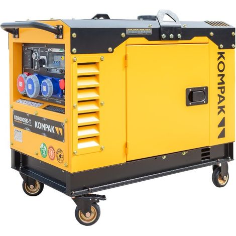 KD8600SE-T Generador diésel insonorizado 5,7 kW / 7,9 kVA Full Power de KOMPAK