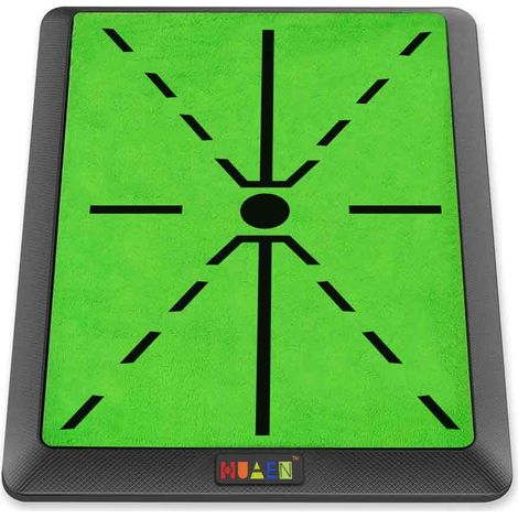 Tapis d'entraînement de golf, tapis d'analyse de trajectoire de swing, tapis d'entraînement de golf portable pour l'extérieur et l'intérieur, pour améliorer la précision et la distance du swing. (1/5)