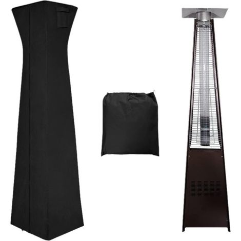 Housse de chauffage de terrasse de style pyramide, 231 cm (91 po) — Housse imperméable avec fermeture éclair pour chauffages extérieurs, 231 cm (91 po) (H) x 56 cm (22 po)