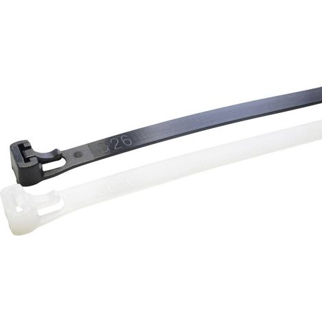 WKK 118197971 118197971 Fascetta per cavi 300 mm 7.60 mm Naturale riutilizzabili, Stabilizzato ai raggi UV, resistente