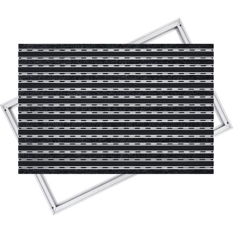 Felpudo de aluminio Polentex de caucho + grosgrain: 60x40, 17 mm. Con marco. (1/5)