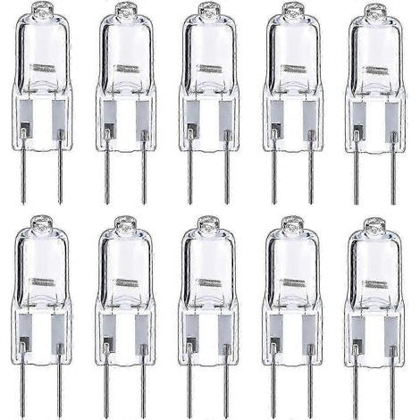 10pcs G6.35 Halogen Light bulb 2 Pin 12v 35w Warm White 2700k For Chandeliers Track Landscape Desk Lamps (1/5)