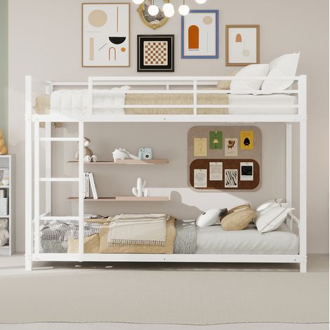 letto 90x190 a castello salvaspazio bianco OKMYHOME (1/5)