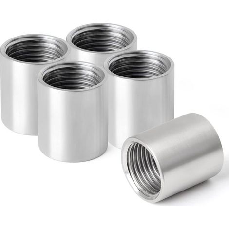3/4" Raccord droit femelle fileté acier inoxydable，connecteurs droits en acier inoxydable 304，raccords de tuyauterie femelles，5pcs（DN20） (1/4)