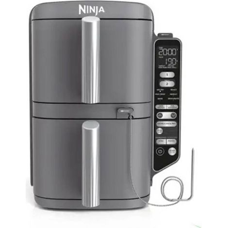 [GEBRAUCHT] B-Ware Ninja Heißluftfritteuse Fritteuse Doppel schwarz 9,5L 40 °C 240 °C Garfunktionen