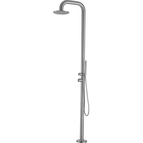 FugaFlow Eccelente Sobrado Deluxe Colonne de douche de jardin avec douchette et douche de tête inox brossé