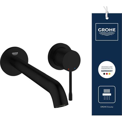 Grohe Essence New - Mitigeur de lavabo encastré, installation 2 trous, noir mat 199672431
