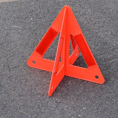Triangle De Signalisation, Triangle de Signalisation Portable Voiture Panne d'urgence Avertissement réfléchissant la sécurité routière Panneau Stop (1/4)