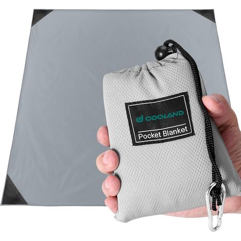Beach Mat, Nano Beach Blanket, Waterproof, Anti-Sand Picnic Mat, 160 x 180 cm, Portable Lightweight for Camping, Picnic, Travel, etc. (Grey) (1/5)