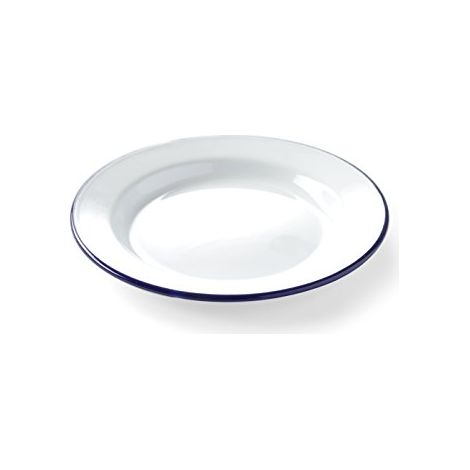Piatto smaltato bianco, diametro 240 mm, Hendi 621233 (1/4)