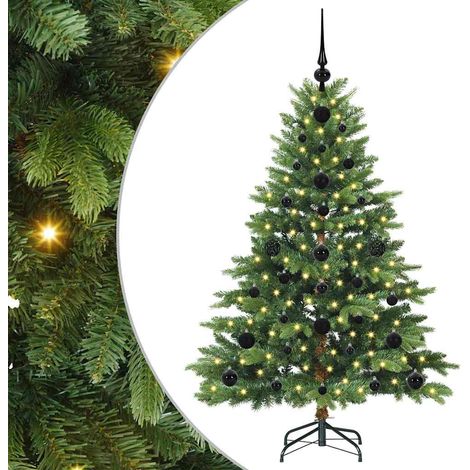 Künstlicher Weihnachtsbaum mit 150 LEDs Grün 120 cm PE und PVC vidaXL