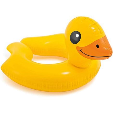 Bouée de natation enfant 62x57cm – Matériau vinyle robuste – Sans phtalates – Pour enfants de 3 à 6 ans – Anneau flottant néon