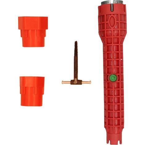 Herramienta multifuncional 8 en 1 para grifos de fregadero, inodoro, baño y cocina.
