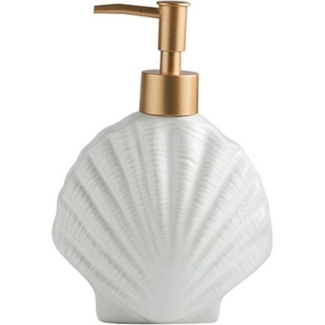 2X Distributeur de Savon en Céramique, Bouteilles de de Lotion, Bouteille de Lotion de Presse de Style Nordique, 420 Ml, Coque (1/3)