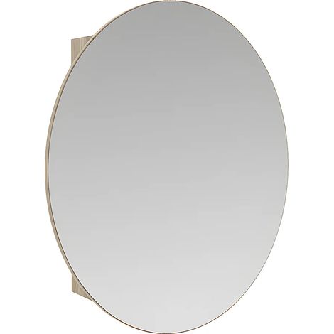 Armadietto a muro da bagno ovale con specchio Rovere - RURI (1/5)