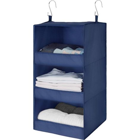 Organisateur De Placard Suspendu - 3 Niveaux - Polyester Lavable - Pour Placard Rv Et Camper - 73.5 X 31 X 31 Cm - 1 Pièce (1/5)