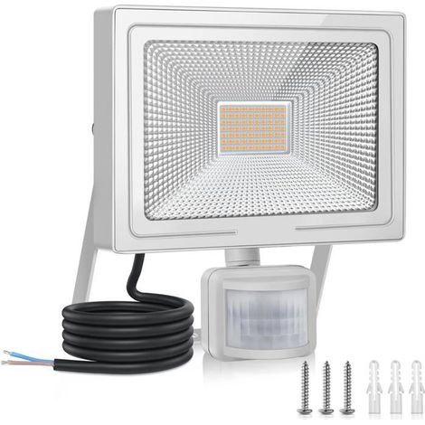 Projecteur Led Extérieur Avec Détecteur 60W,5200Lm Spot Led Extérieur 2700K Blanc Chaud Eclairage Exterieur Avec Detecteur I[CA203] (1/5)