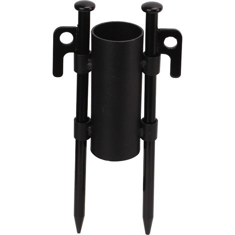 Support de mât en fer robuste pour tente et auvent, fixation sol anti-vent facile à installer, accessoire camping portable (1/4)