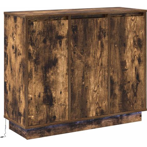 Maison Exclusive - Madia LED Rovere fumé 90 x 32 x 75 cm Legno multistrato