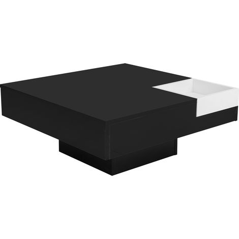 Hochglanz-Couchtisch, Tisch mit 4 Schubladen, einzigartige Farbabstimmung und Liniendesign, Stauraum unten. 787834,8cm (1/5)