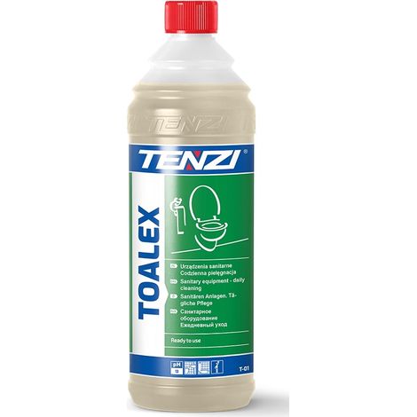 Desinfección de instalaciones sanitarias Tenzi WC Toalex con cloro 1L (1/2)