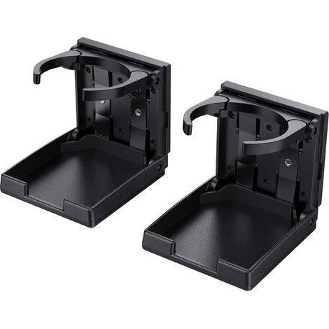 2PCS Universel Réglable Pliant Coupe Porte Gobelets Noir Voiture Porte-Boissons Boîtes Étanches en Plastique Titulaires Portable Diamètre de 5-7,5 cm Diamètre pour Voiture Camion Bateau (1/5)