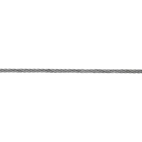 Fune in ferrro zincato Ø 2 mm. con nucleo in fibra tessile 200 mt.