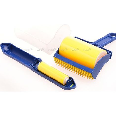 Rouleau Adhésif - Réutilisable - Doux pour tissus délicats - Efficace contre poussière - 21x11x6.5cm