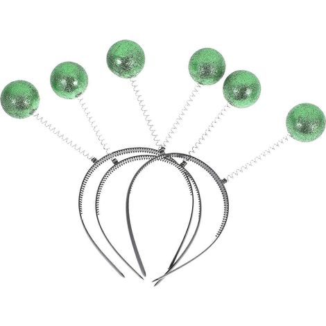 Lot de 3 boules de Noël, accessoire de coiffure créatif pour les fêtes (boule verte)-Green (1/3)