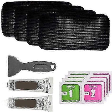 Kit de réparation pour trampoline avec patchs rectangulaires, pour réparer les déchirures ou les trous dans la toile de trampoline. Outils de réparation pour trampoline JP. (1/5)