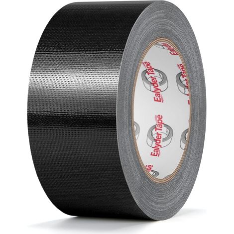 Black Fabric Tape - 50mm x 27.4m, DIY Heavy Duty Duct Tape, Ideal for Sealing Repair, Fixing and Repair (1/5)