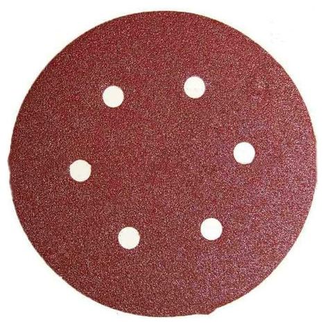 10 pezzi/set 125 mm 5 pollici carta abrasiva rotonda otto fori dischi abrasivi fogli grana 40-2000 disco abrasivo con velcro tampone lucidante, 125 mm 6 fori, 320 (1/2)