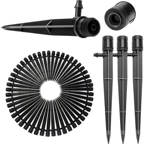 50 Goutteur, Connecteur barbelé, Piquet de support, Tube 4/7 mm, Jardin, Serre (1/5)