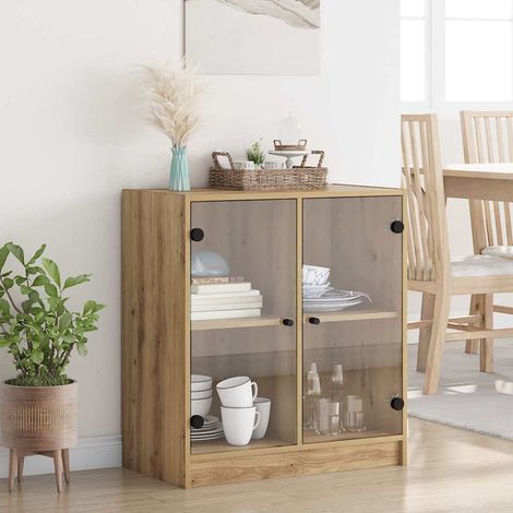 vidaXL Mobile laterale Rovere artigianale 68 x 37 x 75,5 cm