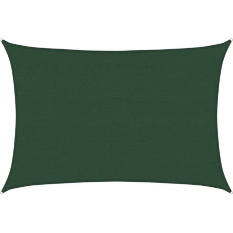 Toldo de vela HDPE verde oscuro 160 g/m² 4x6 m vidaXL