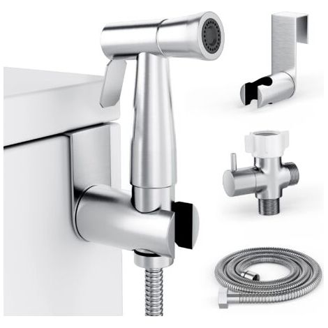 Bidet-Sprühkopf aus Edelstahl 304 – Einfache, werkzeuglose Montage – Messing- und Nylonanschlüsse – Für effektive Hygiene (1/5)
