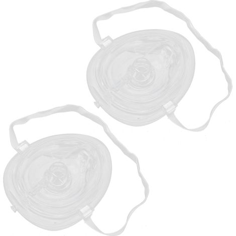Dispositif de réanimation de poche avec valve unidirectionnelle pour respiration artificielle d'urgence et réanimation cardio-respiratoire (vert-orange) (1/5)