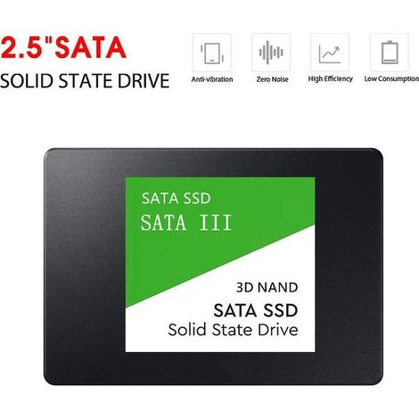 Disque dur SSD 2,5 pouces pour ordinateur portable ou de bureau, vente directe à l'international, 512 Go, 1 To, 2 To, SATA 3 (vert)