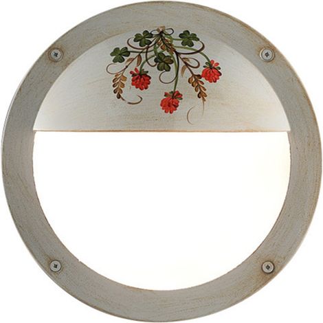 Applique Esterno Classica Brindisi Metallo Ceramica Bianco Sfumato 1 Luce G9 (1/5)