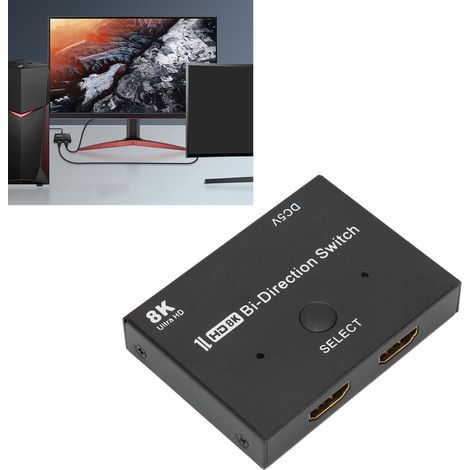 Switch HDMI bidirezionale 2x1/1x2 48 Gbps - Splitter 8K 60Hz, 4K 120Hz - Ultra Alta Definizione (1/5)