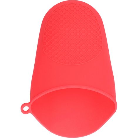 2 pièces de mini-mitts de four en silicone épais anti-brûlure pour la cuisine, rouge