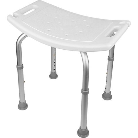 Siège de douche réglable en hauteur tabouret de douche ergonomique pieds antidérapants 513960.5cm (1/5)