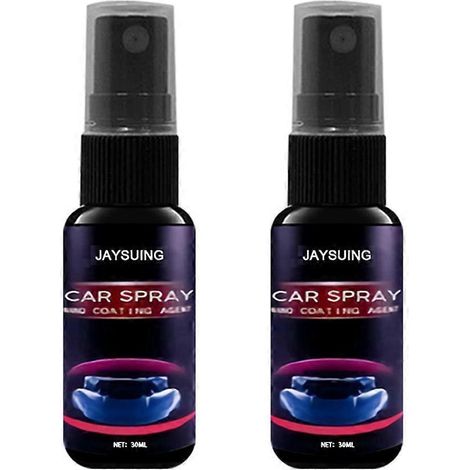 Lot de 2 sprays de réparation nano pour voiture, revêtement de carrosserie, spray anti-rayures-10.5X2.7X2.7CM-Black (1/3)