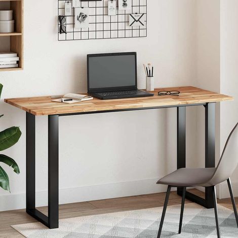 Tischplatte Rechteckig 140x60x2 cm Massivholz Akazie