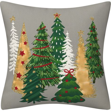 Fodere per cuscini a forma di albero di Natale, federe - 2