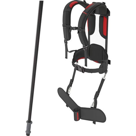 Menzer – Harnais et rallonge pour ponceuse à bras – Set avec tube rallonge VARIO 500+ – Pour ponçage de murs et plafonds jusqu'à 3m – Harnais ergonomique