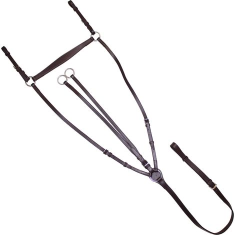 nero - Martingala da caccia in cuoio linea basic